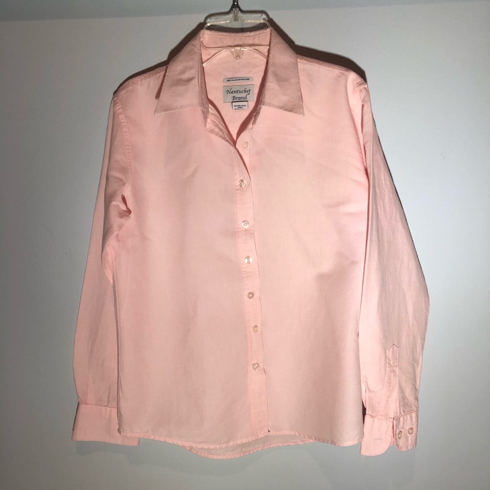 Nantucket Brand Linen Cotton Button Front Blouse XS
